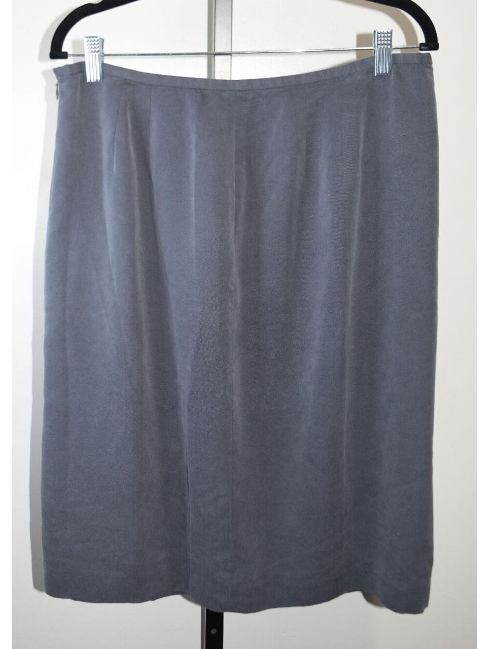 Vintage 90s Amanda Smith Gray Knee-Length Pencil Skirt Size 16 Office Corporate